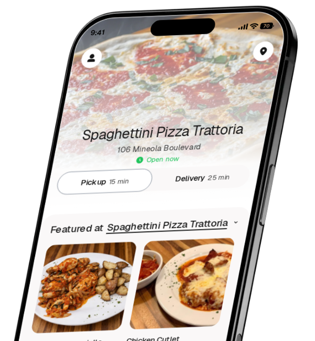 Spaghettini Pizza Trattoria app preview