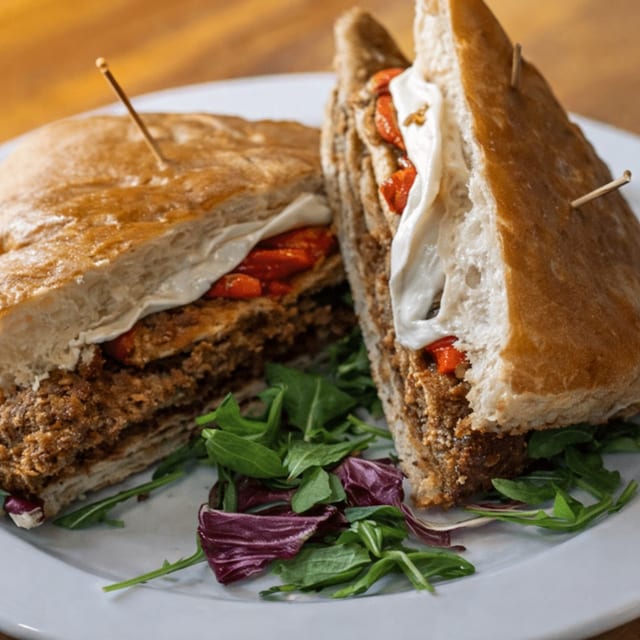 Fried Eggplant Panini.